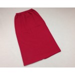 Wms Long Slit Skirt Brick